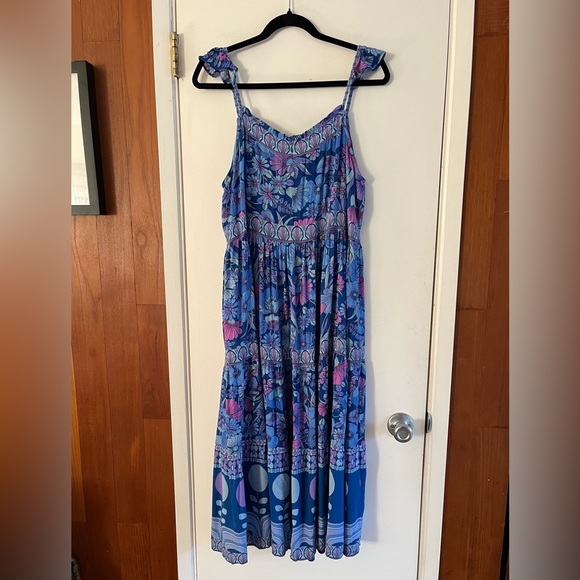 Nine Lives Bazaar Fleur Dress in Lapis - Picture 5 of 9